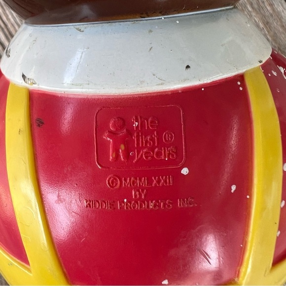 VTG Roly Poly Musical Chime Bear Toy The First Years Ice Cream 6” Patina Charm - Picture 9 of 9